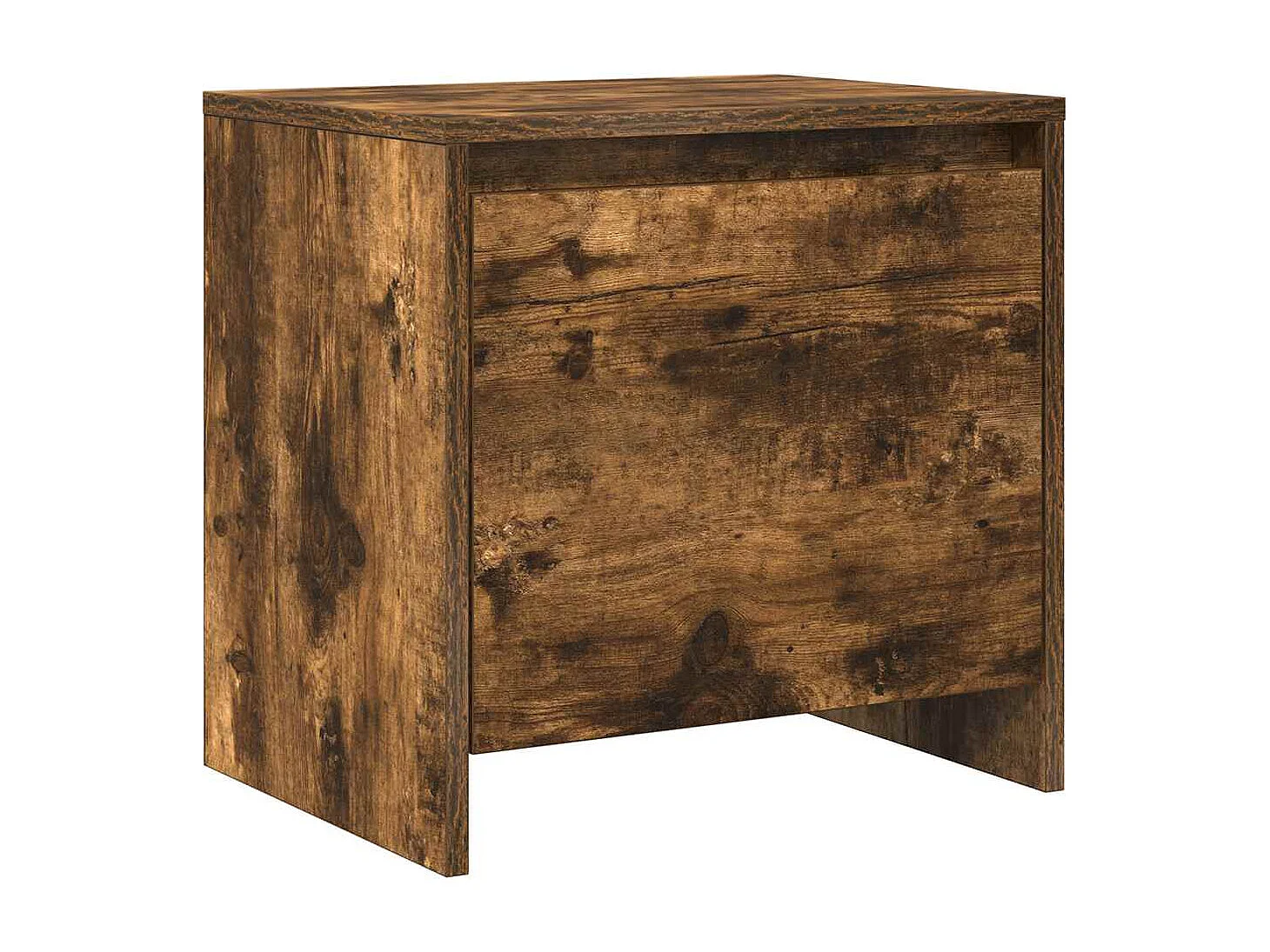 Table de chevet chêne fumé 45x34x44,5 cm bois d'ingénierie