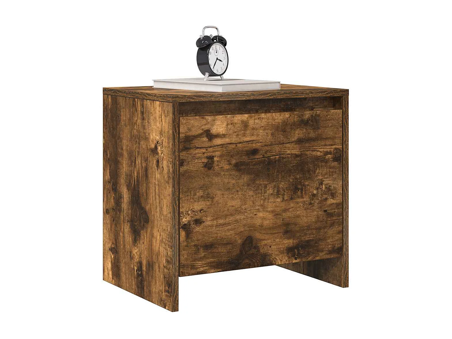 Table de chevet chêne fumé 45x34x44,5 cm bois d'ingénierie