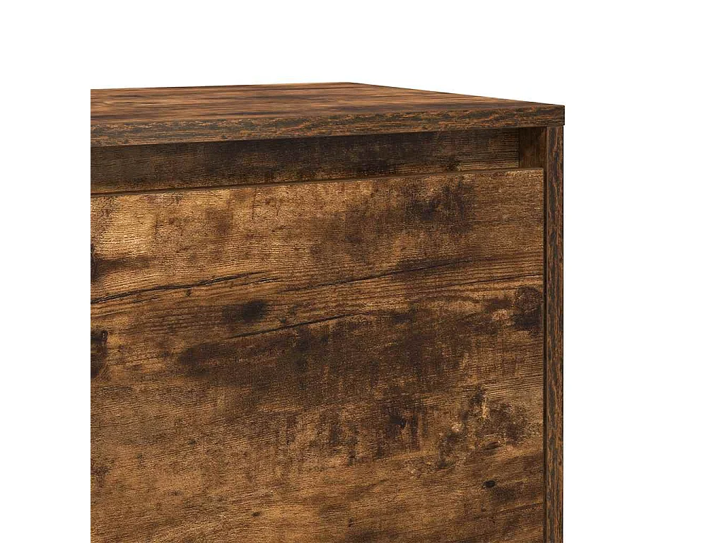 Table de chevet chêne fumé 45x34x44,5 cm bois d'ingénierie