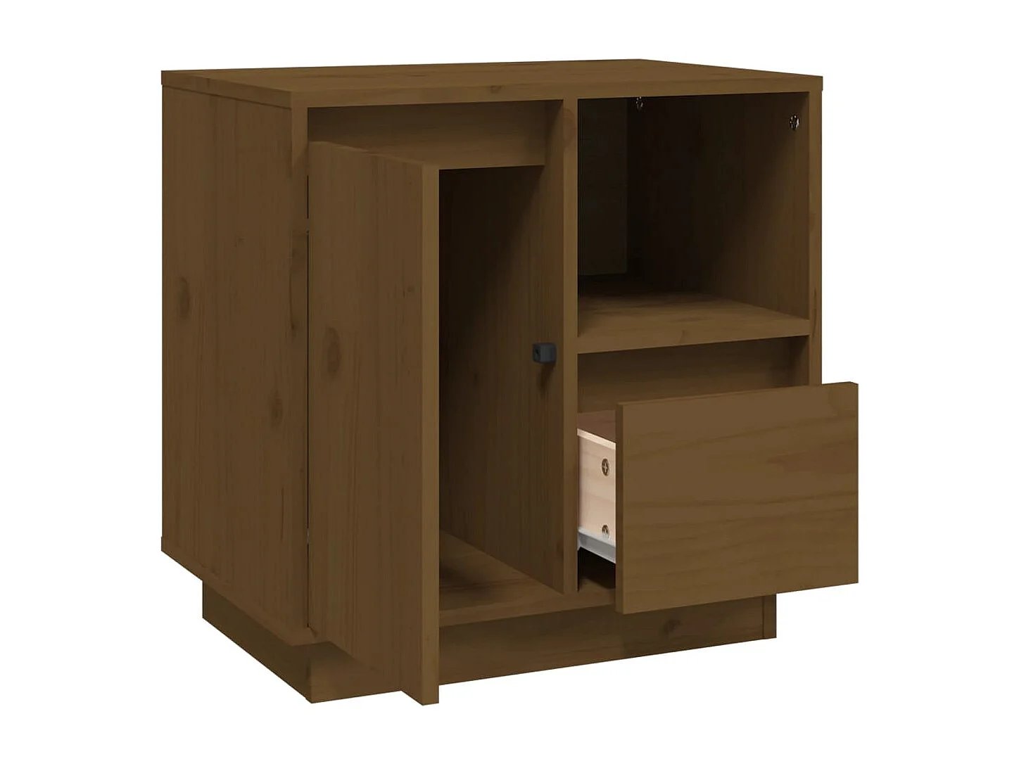 Comodini 2 pz ambra 50x34x50 cm in Legno Massello di Pino