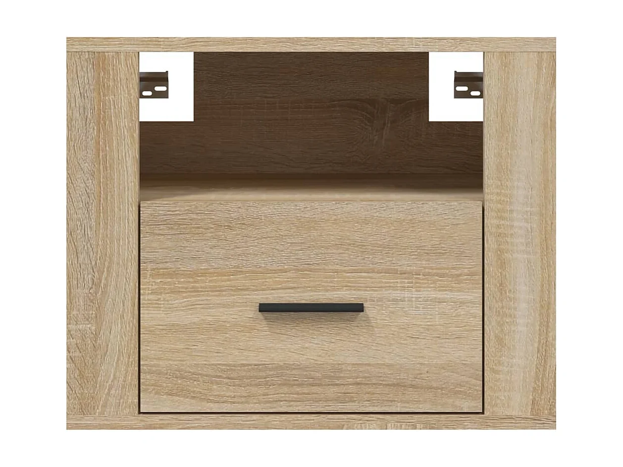 Comodino a Muro Rovere Sonoma 50x36x40 cm
