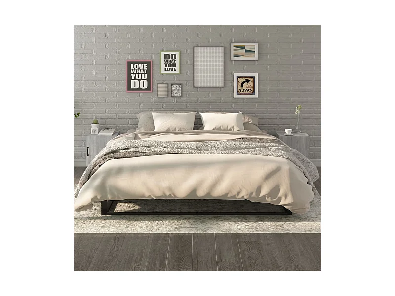 Tables de chevet 2 pcs Sonoma gris Bois d'ingénierie