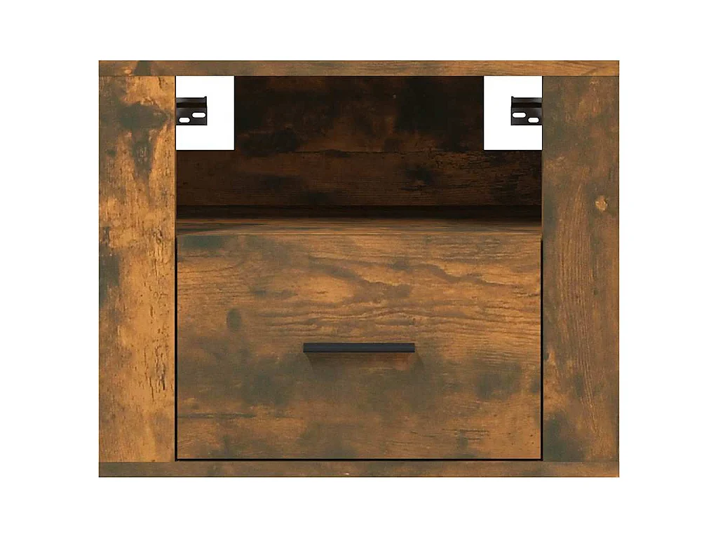 Comodini a Muro 2 pz Rovere Fumo 50x36x40 cm