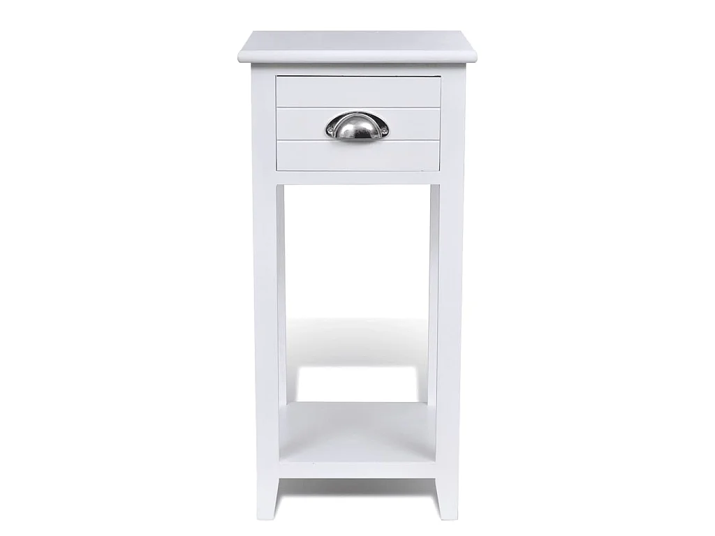 Mesita de noche con 1 cajón blanca