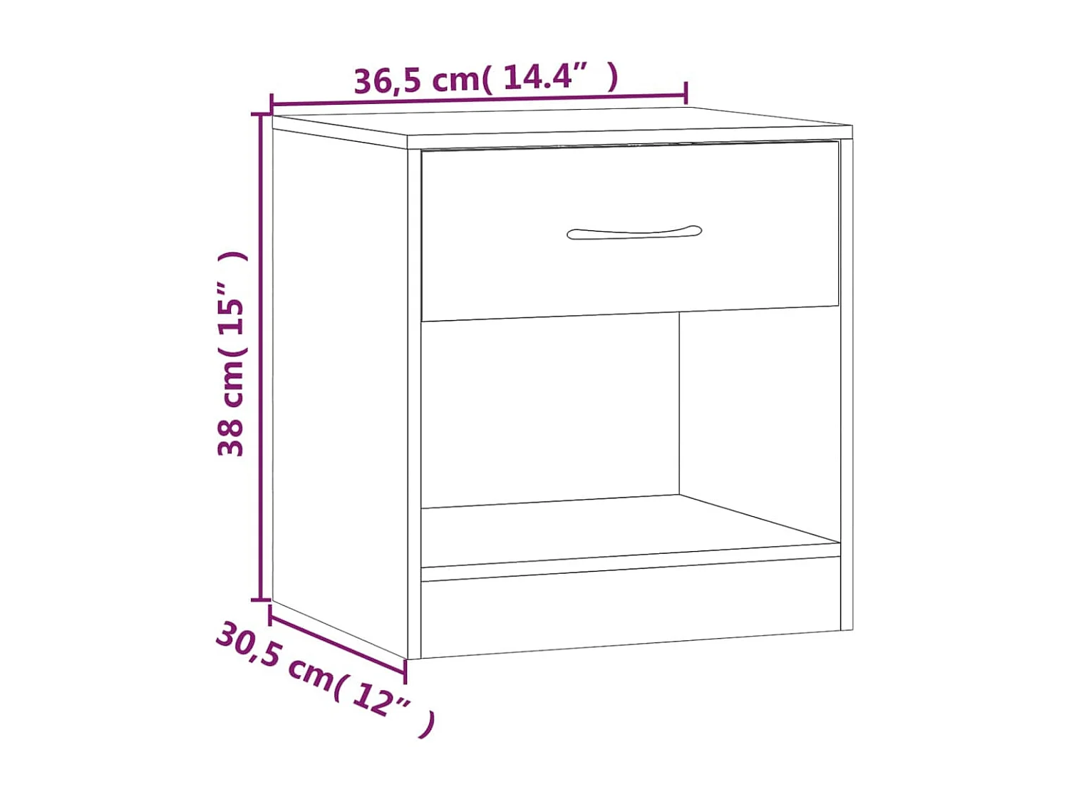 Tables de chevet 2 pcs avec tiroir Noir