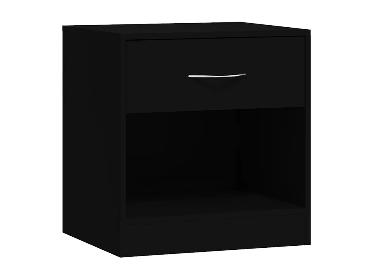Tables de chevet 2 pcs avec tiroir Noir