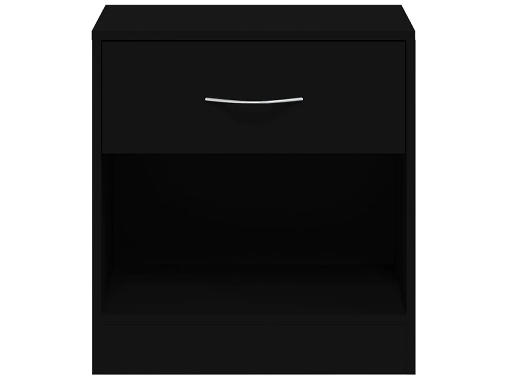 Comodini 2 pz con Cassetto Neri