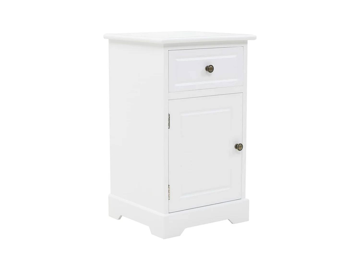 Table de chevet MDF et bois de pin 35x32x59 cm