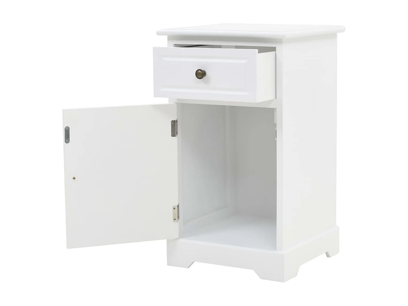 Nachtschrank MDF und Kiefernholz 35x32x59 cm