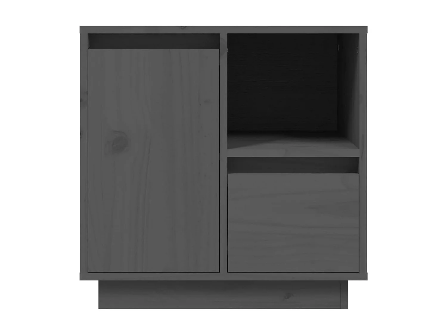 Tables de chevet 2 pcs Gris 50x34x50 cm Bois de pin massif