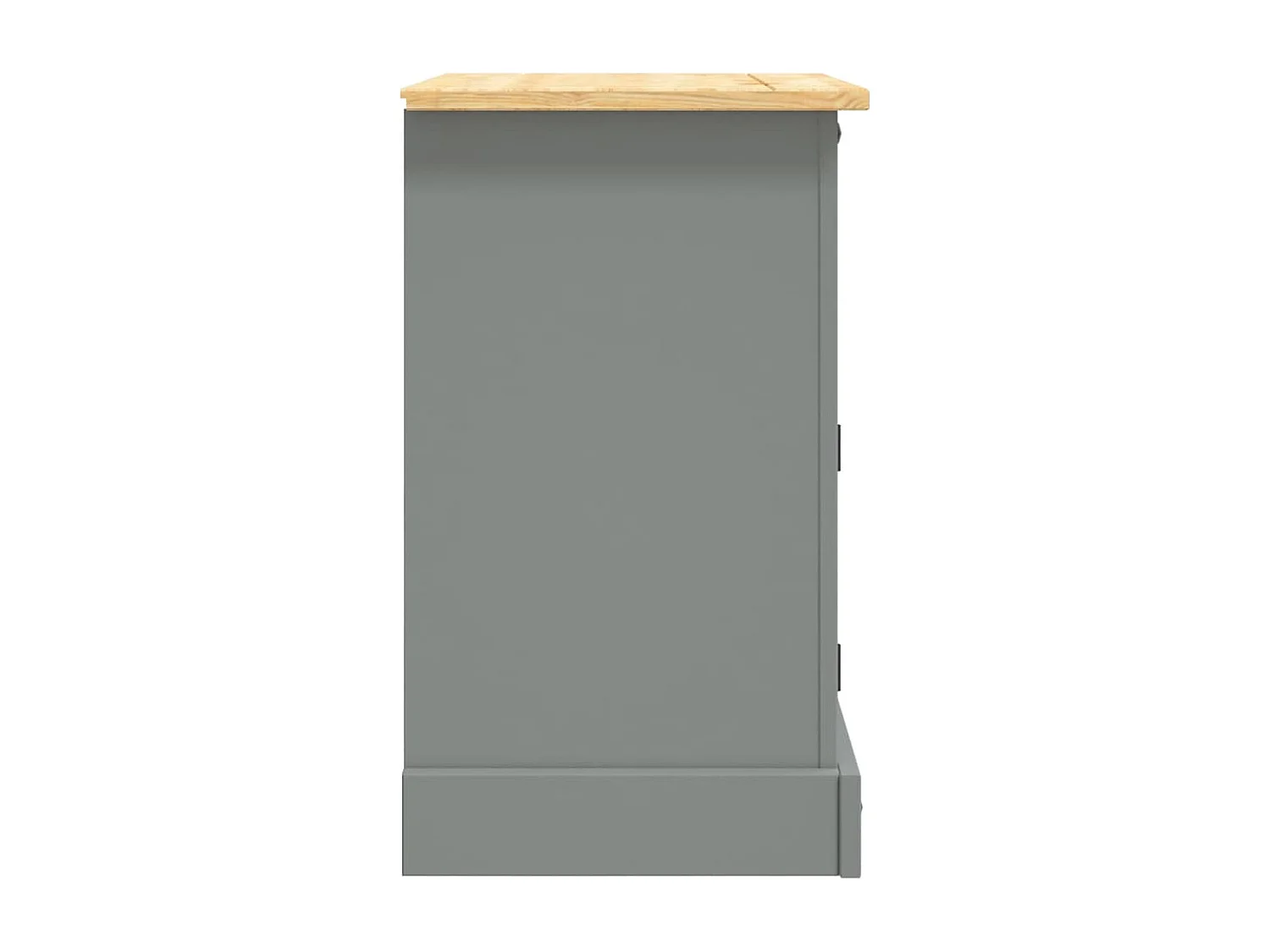 Table de chevet Gamme Corona pin mexicain Gris 53x39x67 cm