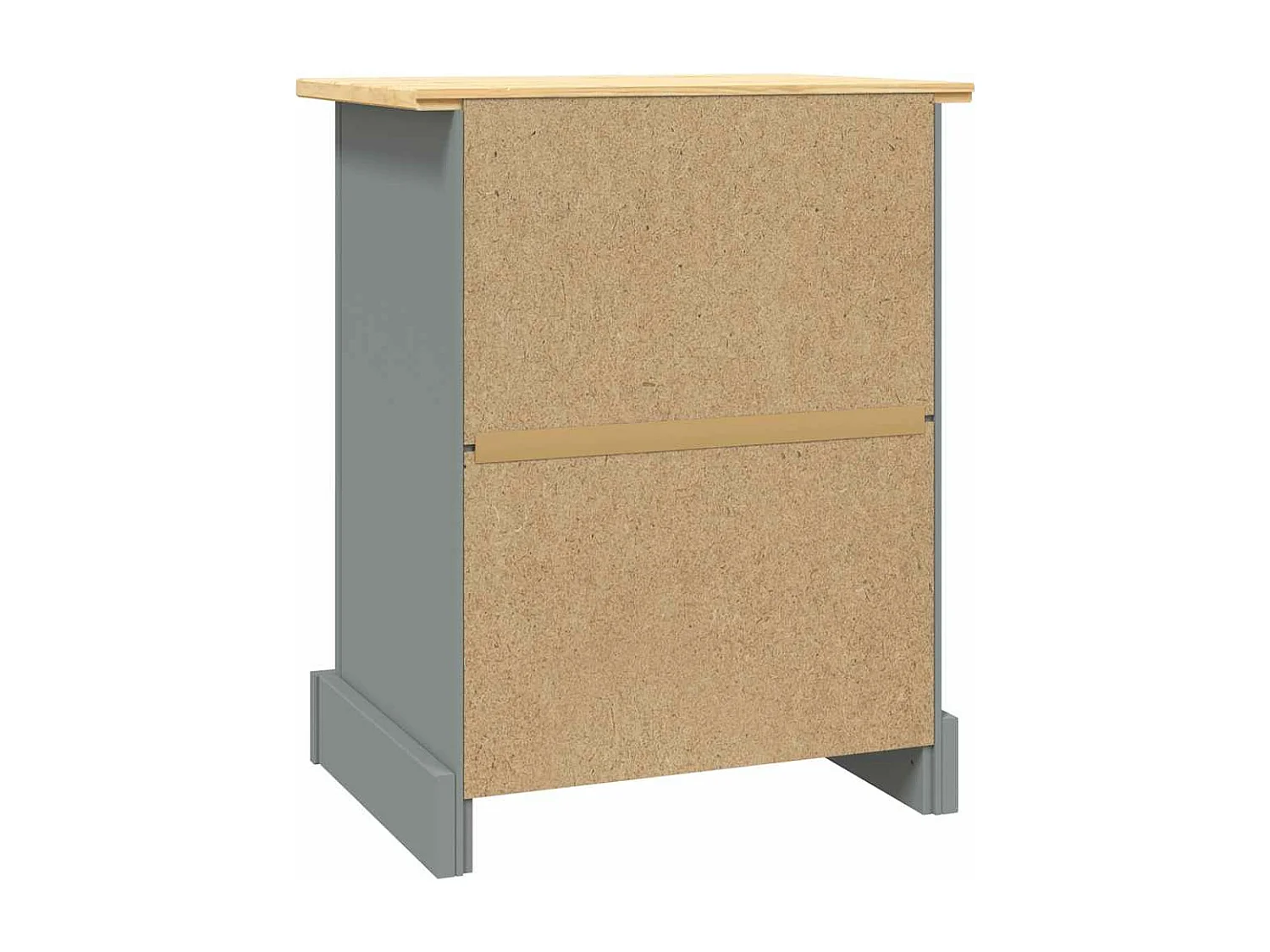 Table de chevet Gamme Corona pin mexicain Gris 53x39x67 cm