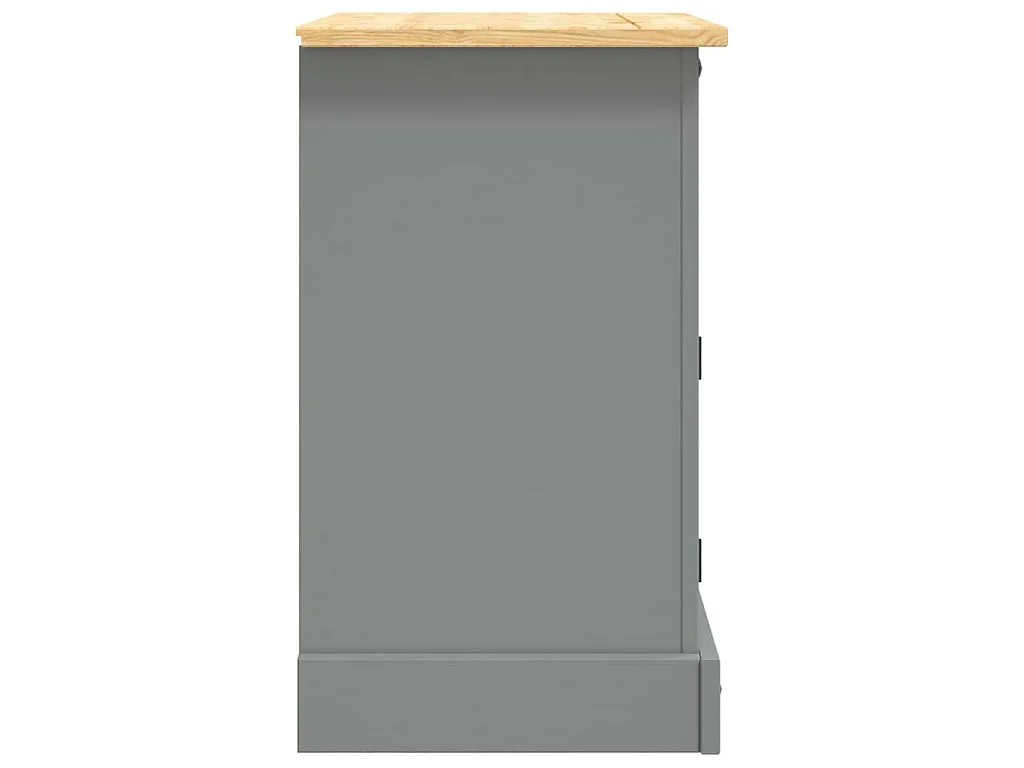 Table de chevet Gamme Corona pin mexicain Gris 53x39x67 cm