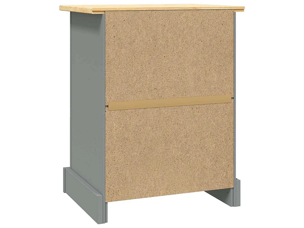 Table de chevet Gamme Corona pin mexicain Gris 53x39x67 cm