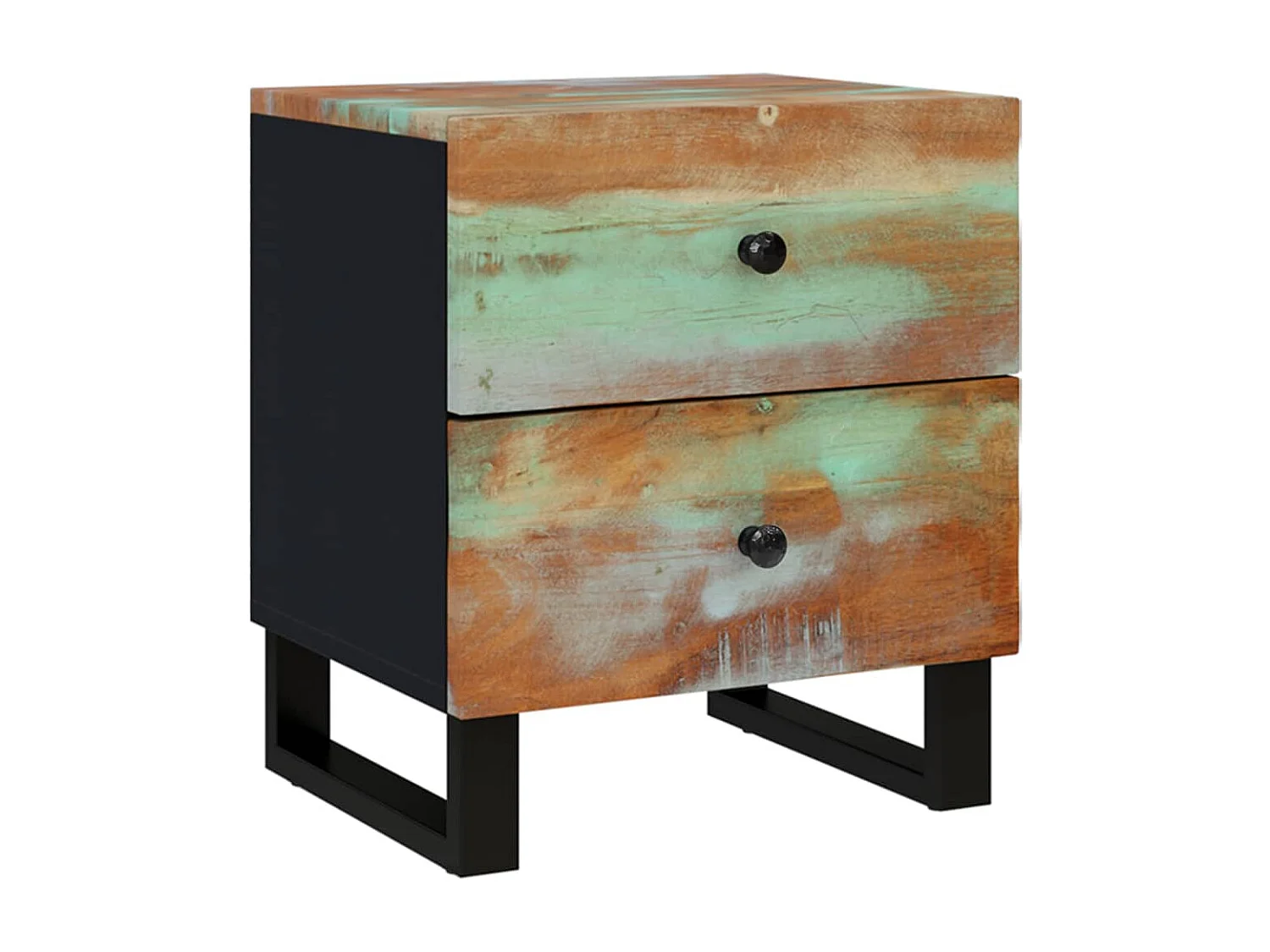 Nachtkastje 40x33x46 cm massief gerecycled hout