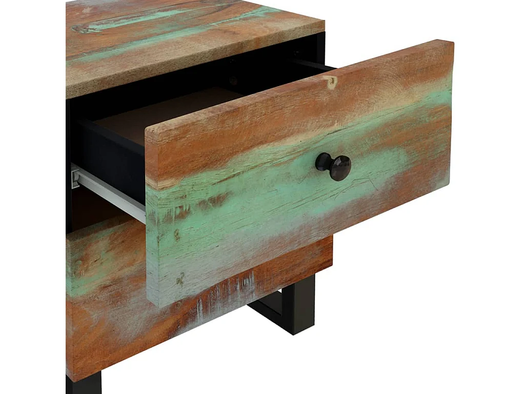 Nachtkastje 40x33x46 cm massief gerecycled hout