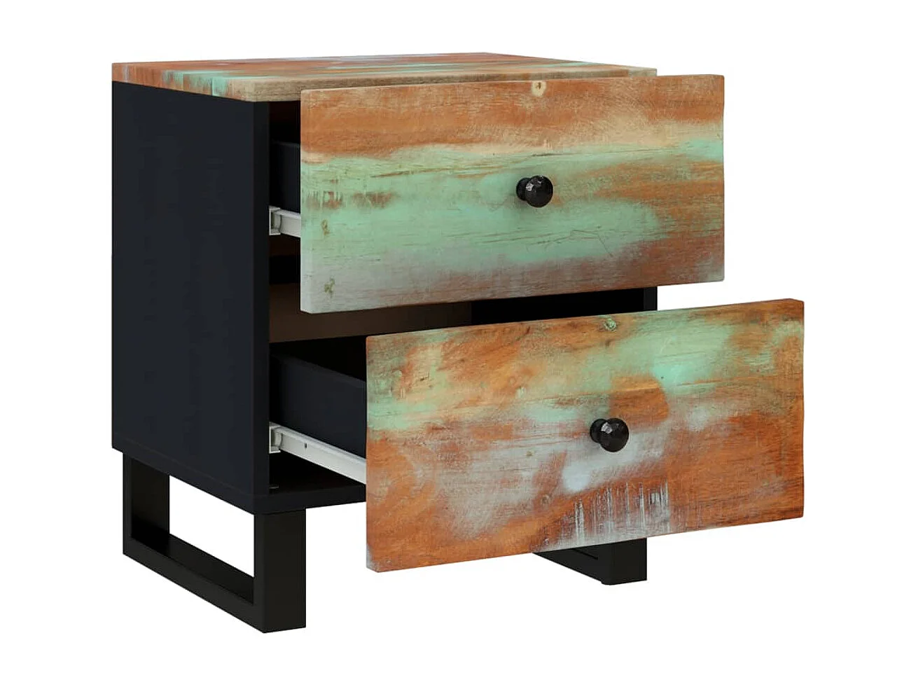 Nachtkastje 40x33x46 cm massief gerecycled hout