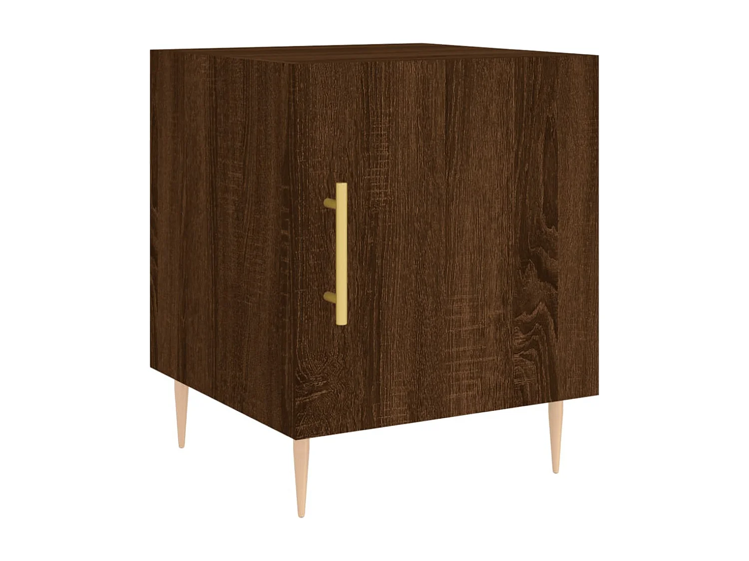 Comodino Rovere Marrone 40x40x50 cm in Legno Multistrato