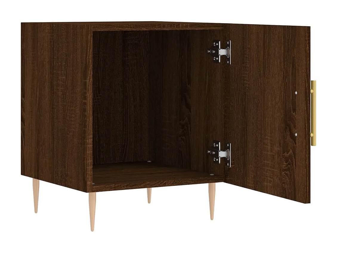 Comodino Rovere Marrone 40x40x50 cm in Legno Multistrato