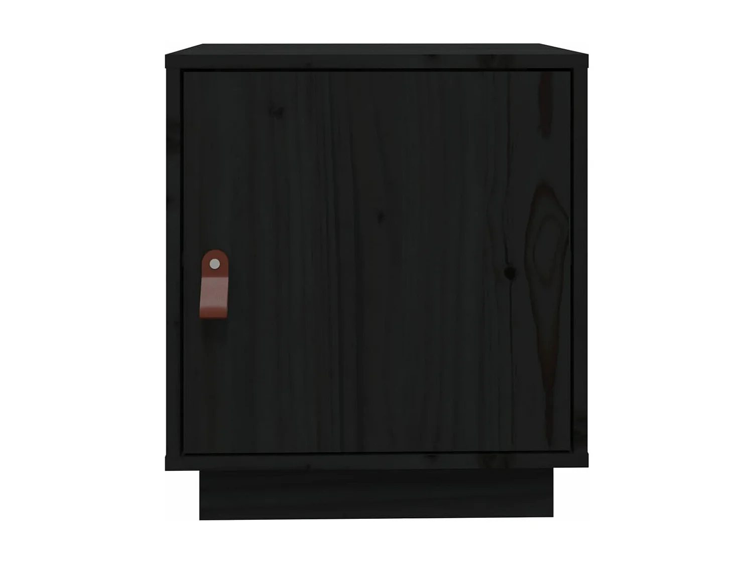 Nachttische 2 Stk. Schwarz 40x34x45 cm Massivholz Kiefer