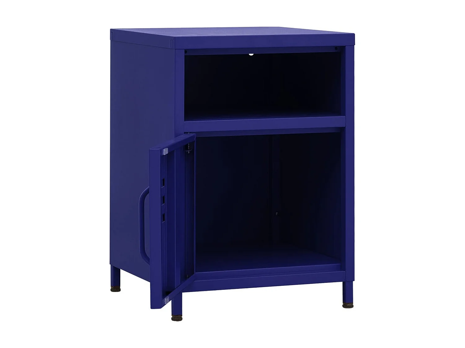 Table de chevet Bleu marine 35x35x51 cm Acier