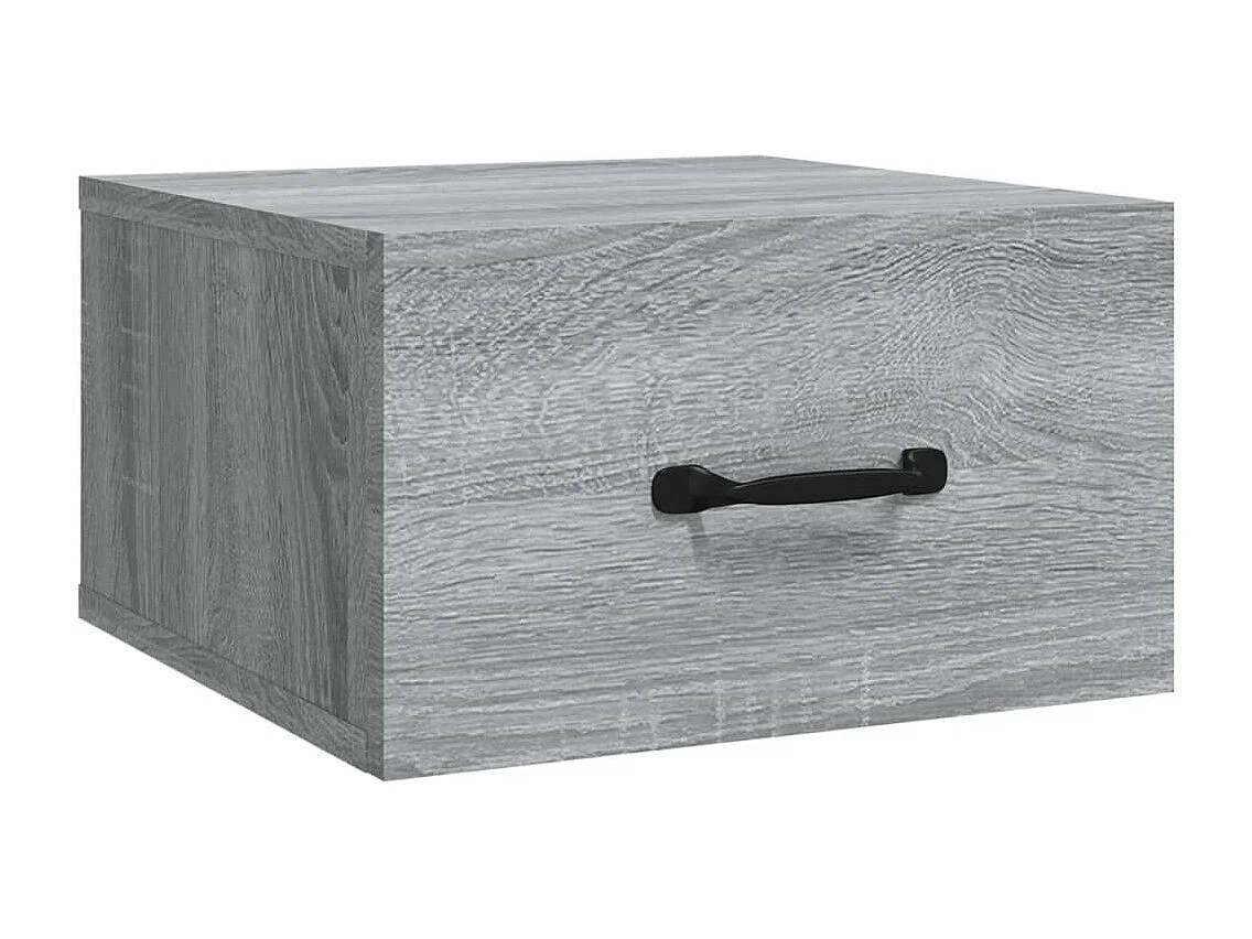 Table de chevet murale Sonoma gris 35x35x20 cm