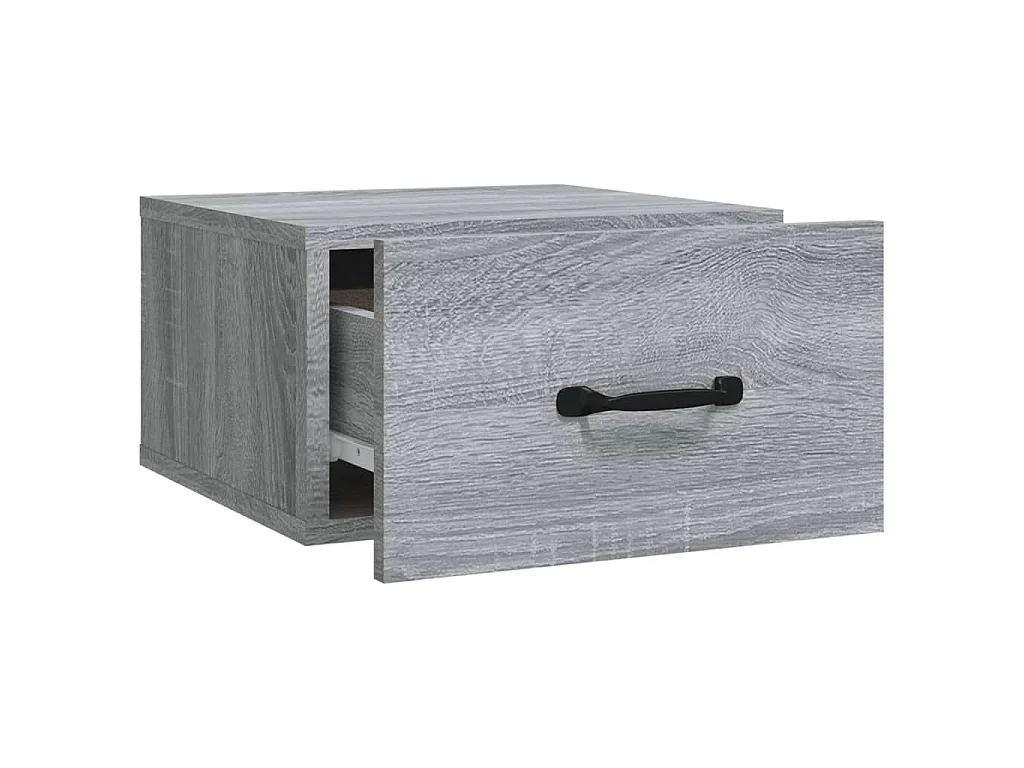 Table de chevet murale Sonoma gris 35x35x20 cm