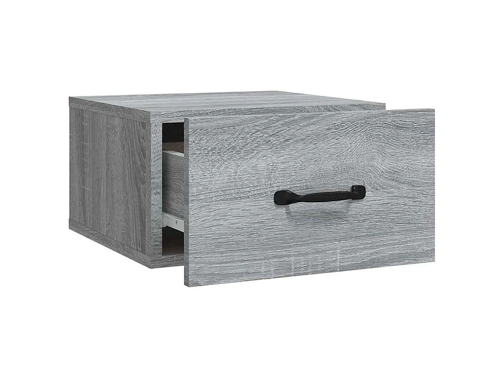 Table de chevet murale Sonoma gris 35x35x20 cm