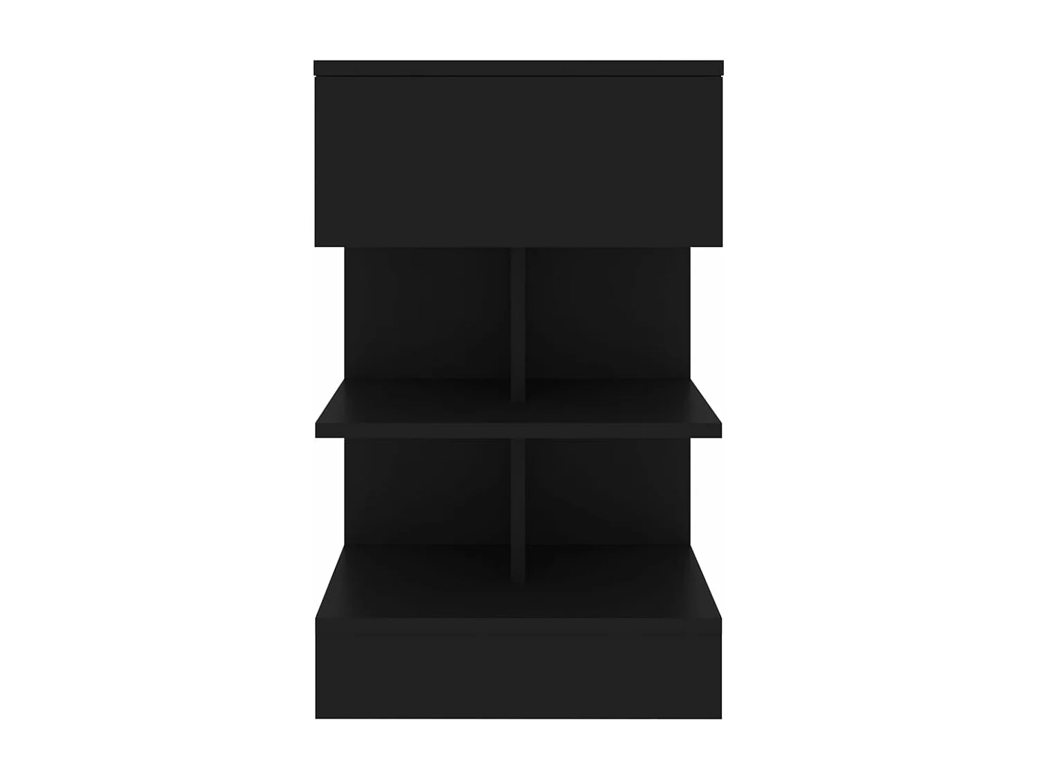 Nachtkastje 40x35x65 cm bewerkt hout zwart