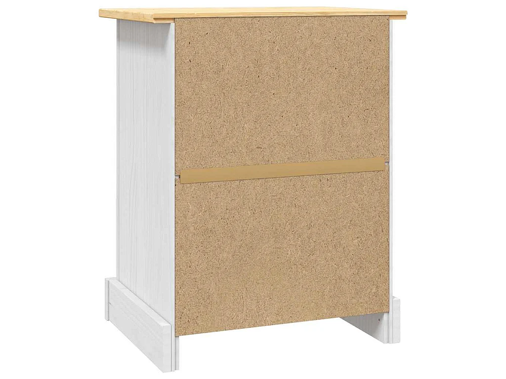 Nachtkastje 53x39x67 cm Mexicaans grenenhout Corona-stijl wit