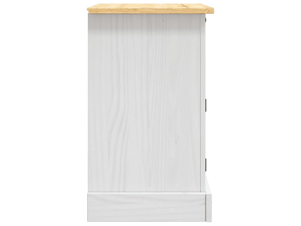 Nachtkastje 53x39x67 cm Mexicaans grenenhout Corona-stijl wit