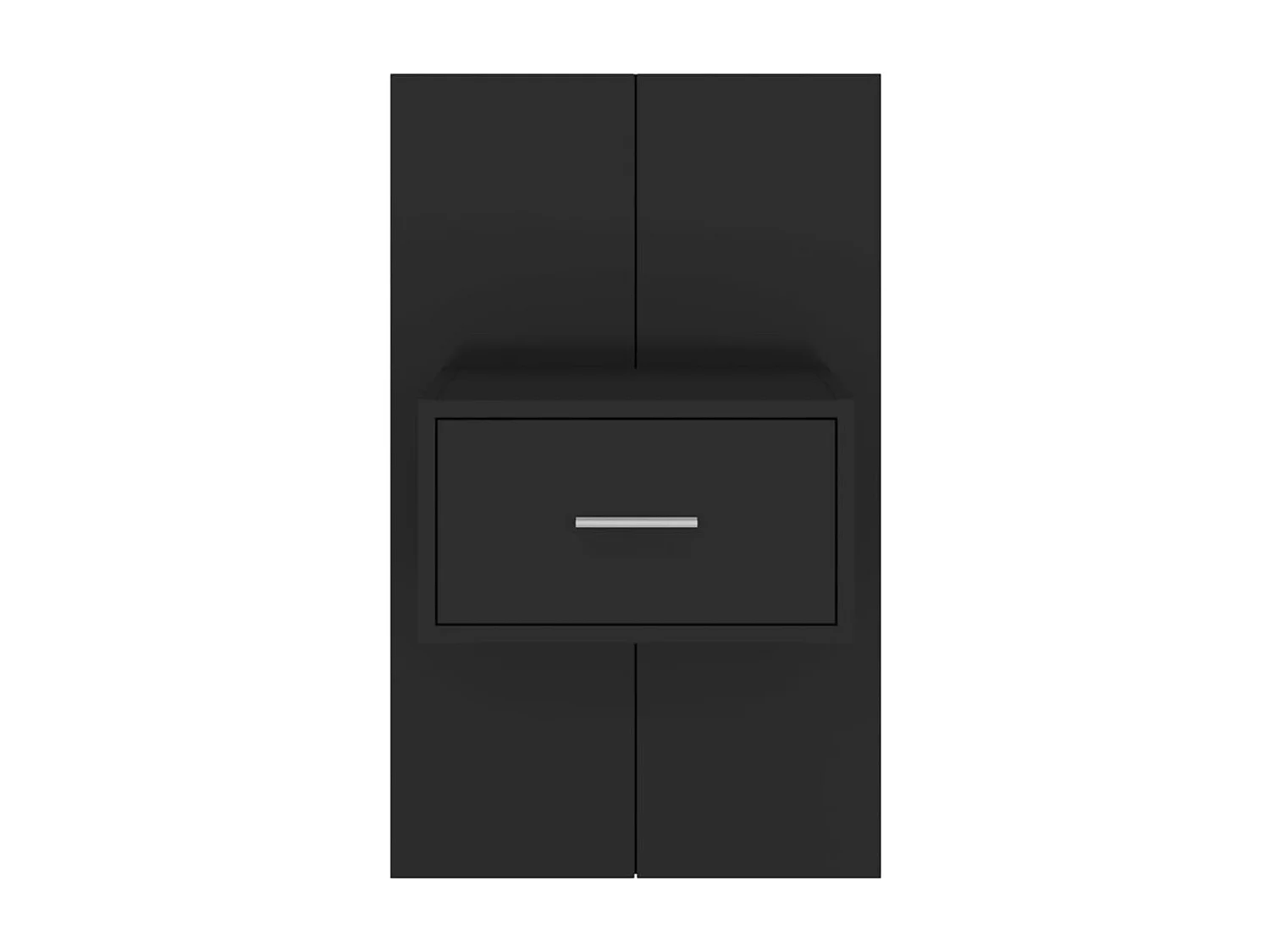 Wand-Nachttische 2 Stk. Schwarz