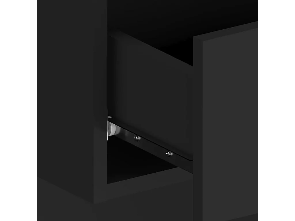 Wand-Nachttische 2 Stk. Schwarz