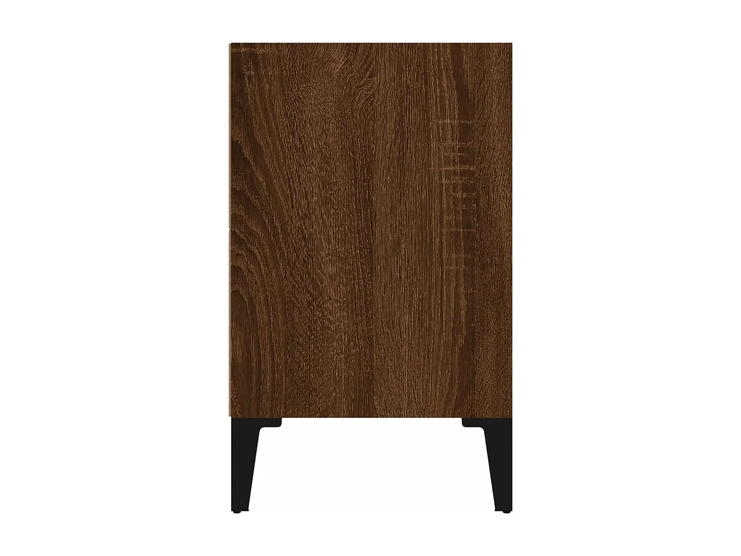 Nachttische 2 Stk. Metallbeine Braun Eichen-Optik 40x30x50 cm