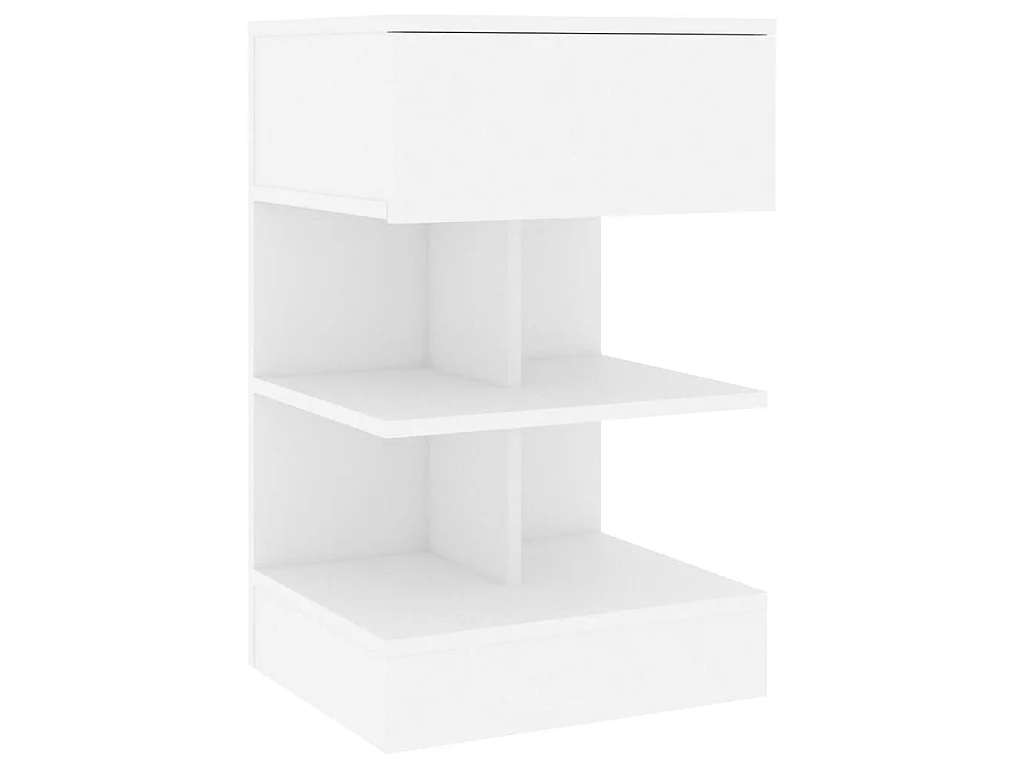 Nachtkastjes 2 st 40x35x65 cm bewerkt hout wit