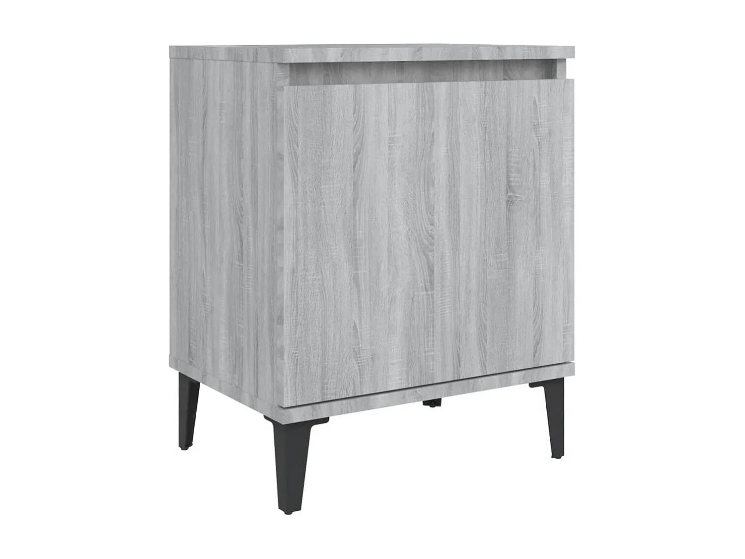 Tables de chevet avec pieds en métal sonoma gris 40x30x50 cm