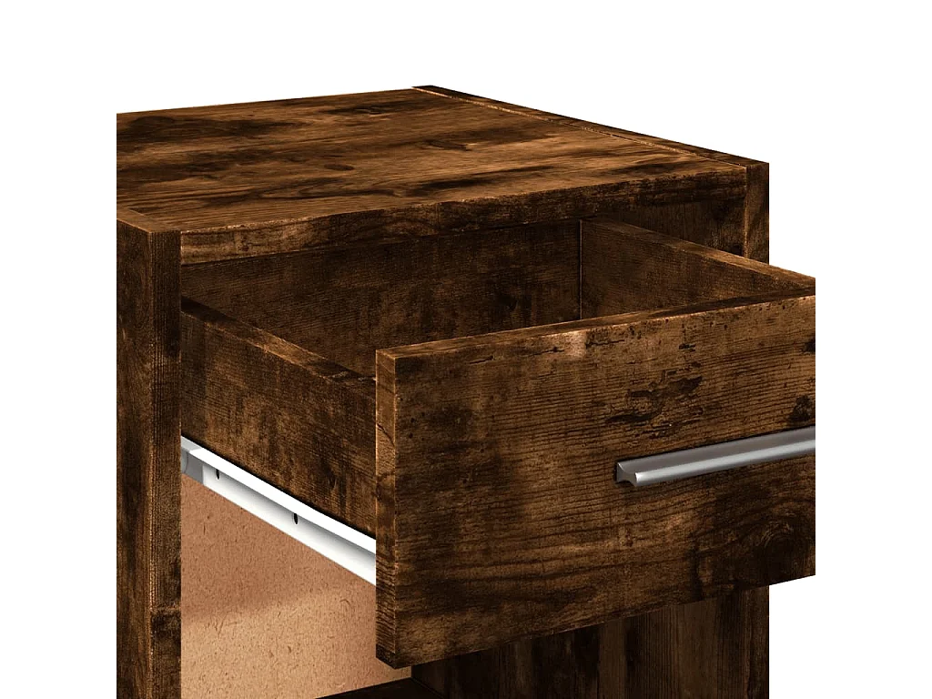 Table de chevet Chêne fumé 35x34x65 cm Bois d'ingénierie