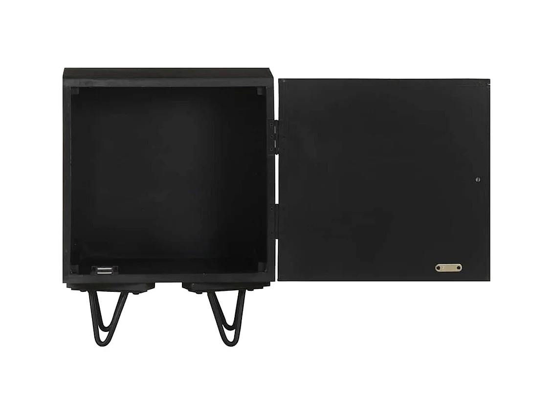 Mesa de cabeceira c/ frente bronze 40x30x50 cm mangueira maciça