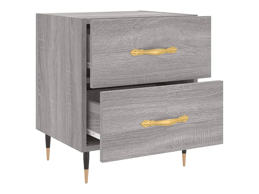 Table de chevet sonoma gris 40x35x47,5 cm bois d’ingénierie