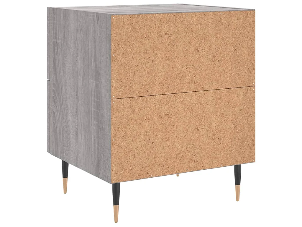 Table de chevet sonoma gris 40x35x47,5 cm bois d’ingénierie