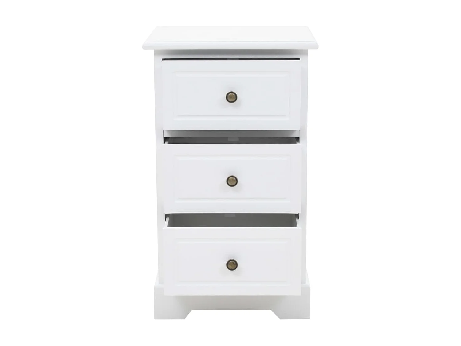 Table de chevet MDF et bois de pin 35x32x59 cm