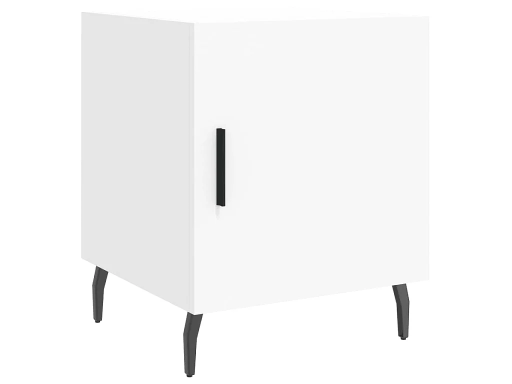 Tables de chevet 2 pcs blanc 40x40x50 cm bois d’ingénierie