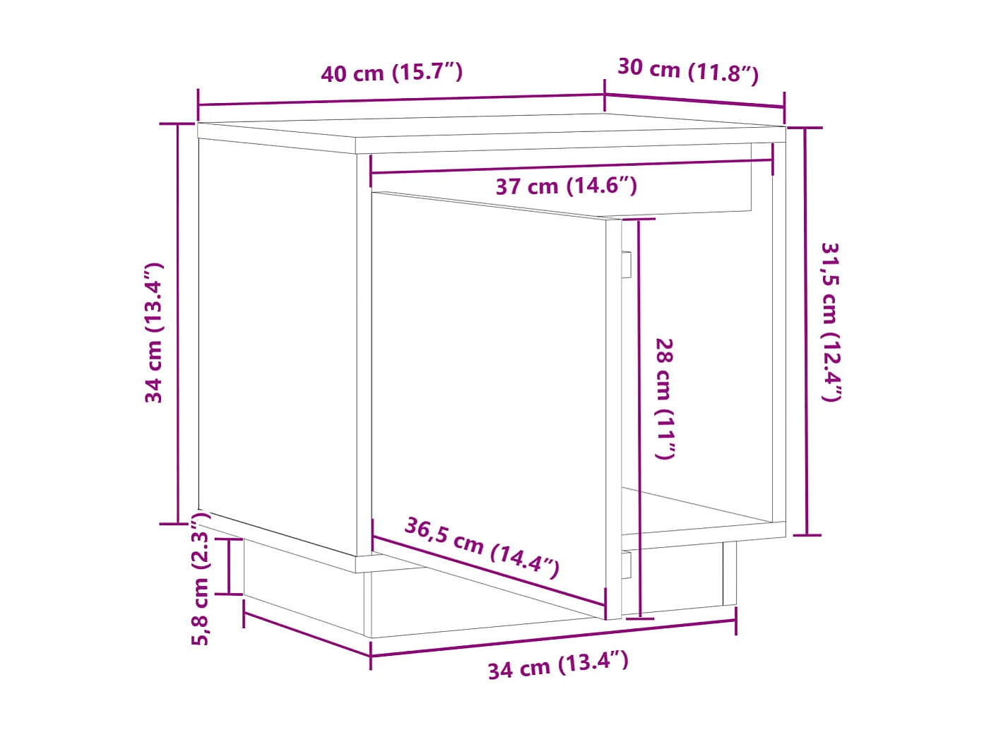 Mesas de cabeceira 2 pcs 40x30x40 cm pinho maciço castanho mel