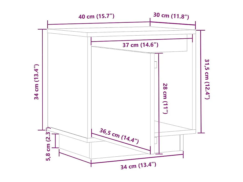 Mesas de cabeceira 2 pcs 40x30x40 cm pinho maciço castanho mel