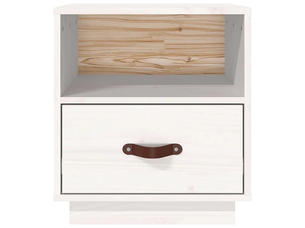 Tables de chevet 2 pcs Blanc 40x34x45 cm Bois de pin massif