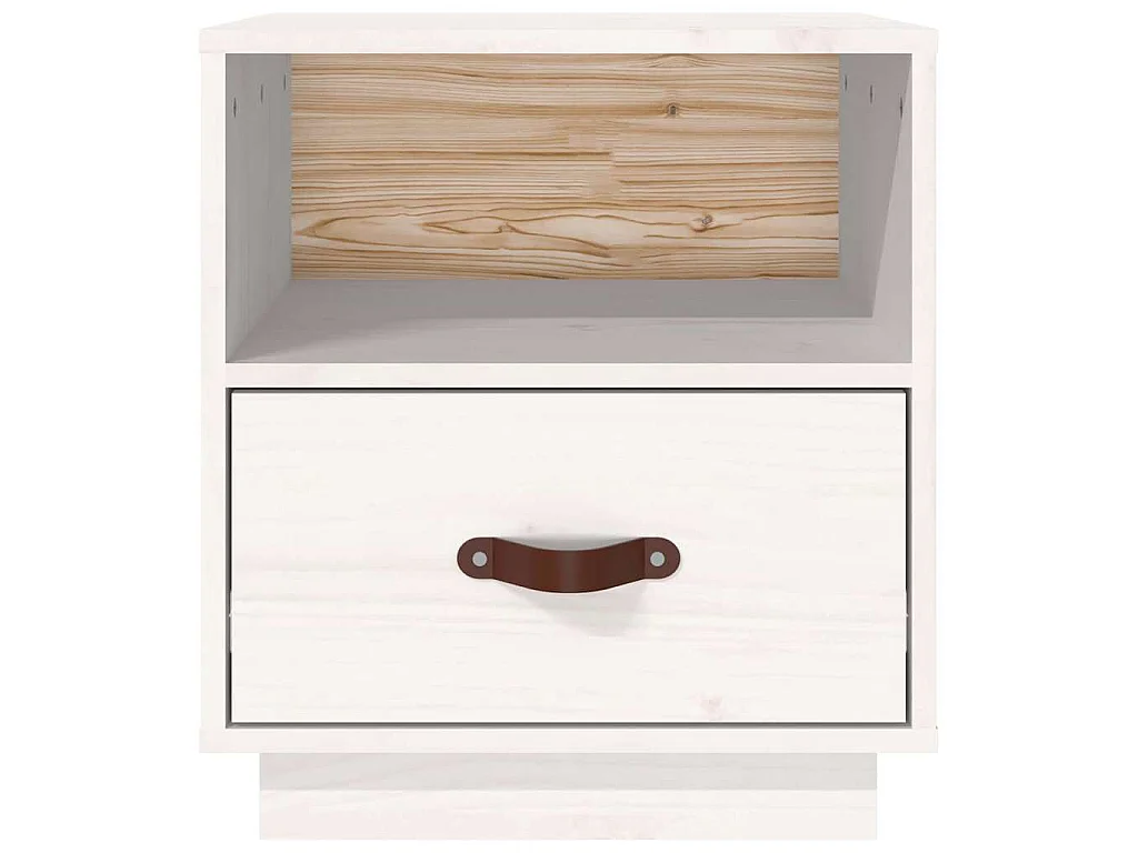 Tables de chevet 2 pcs Blanc 40x34x45 cm Bois de pin massif