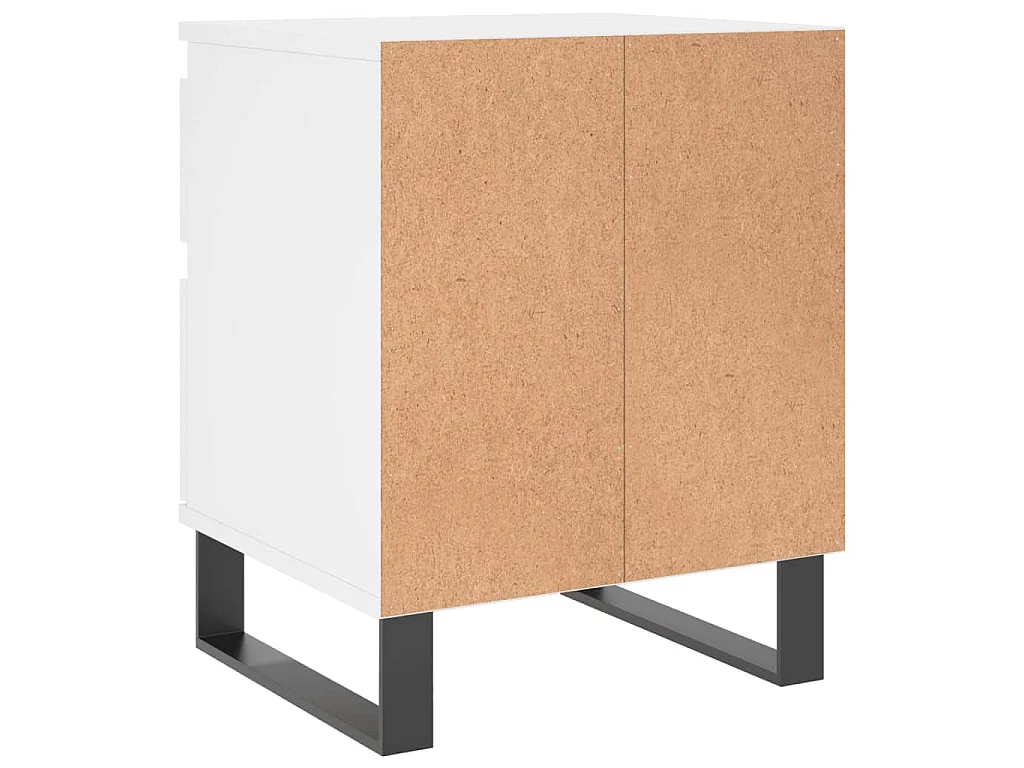 Table de chevet Blanc 40x35x50 cm Bois d’ingénierie