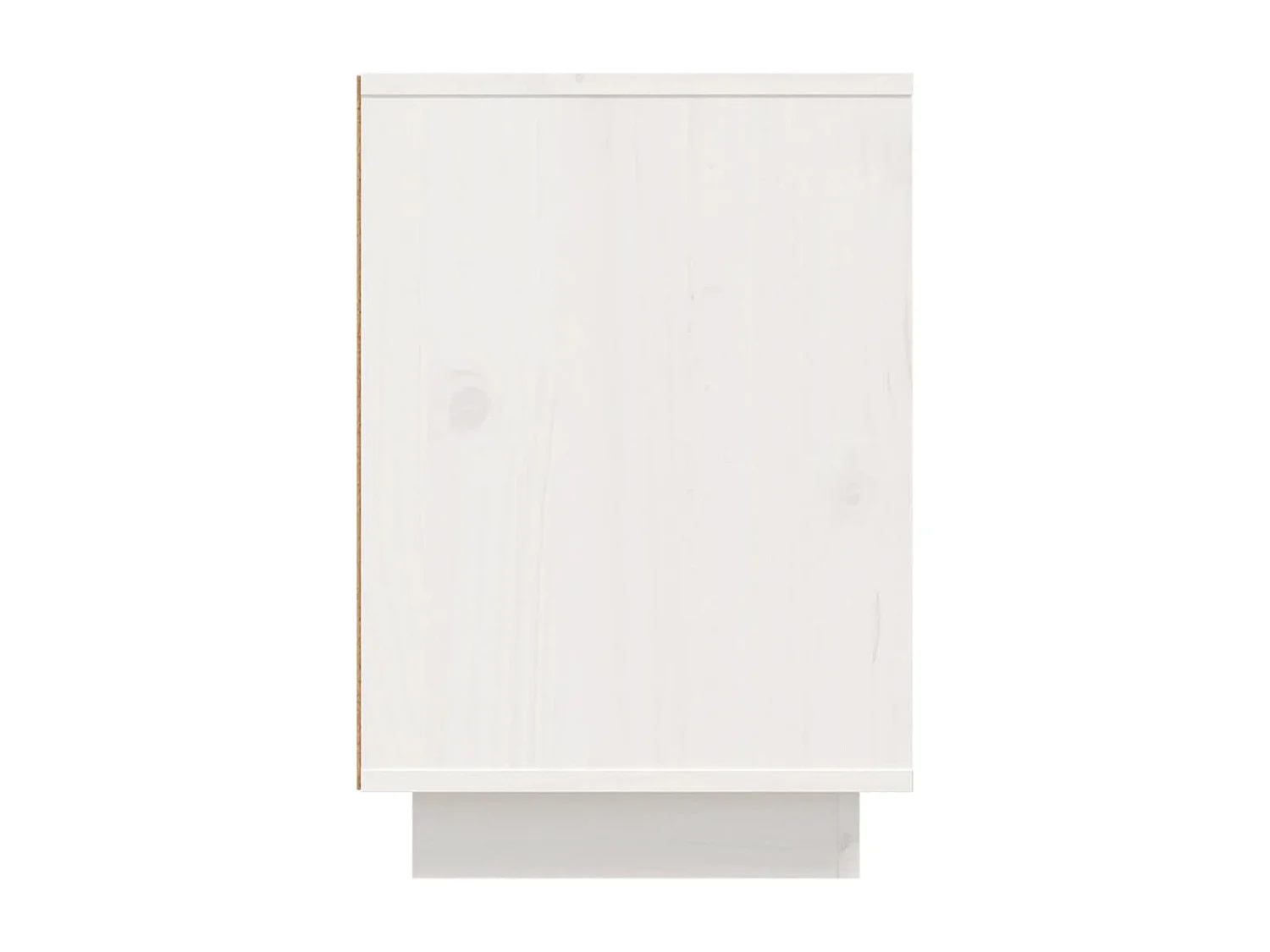 Comodino Bianco 50x34x50 cm in Legno Massello di Pino