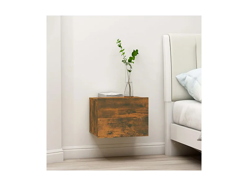 Tables de chevet 2 pcs Chêne fumé 40x30x30 cm Bois d'ingénierie