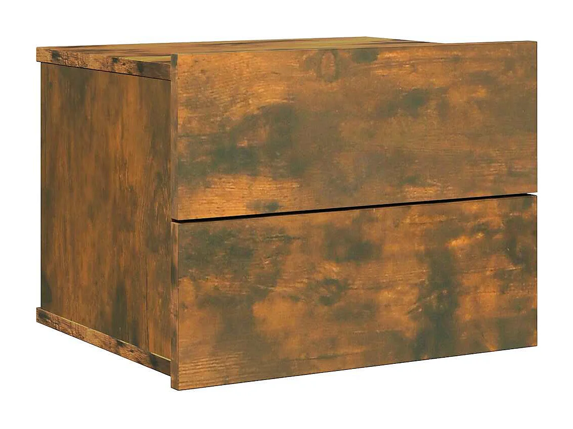 Comodini Rovere Fumo 2 pz 40x30x30 cm Legno Multistrato